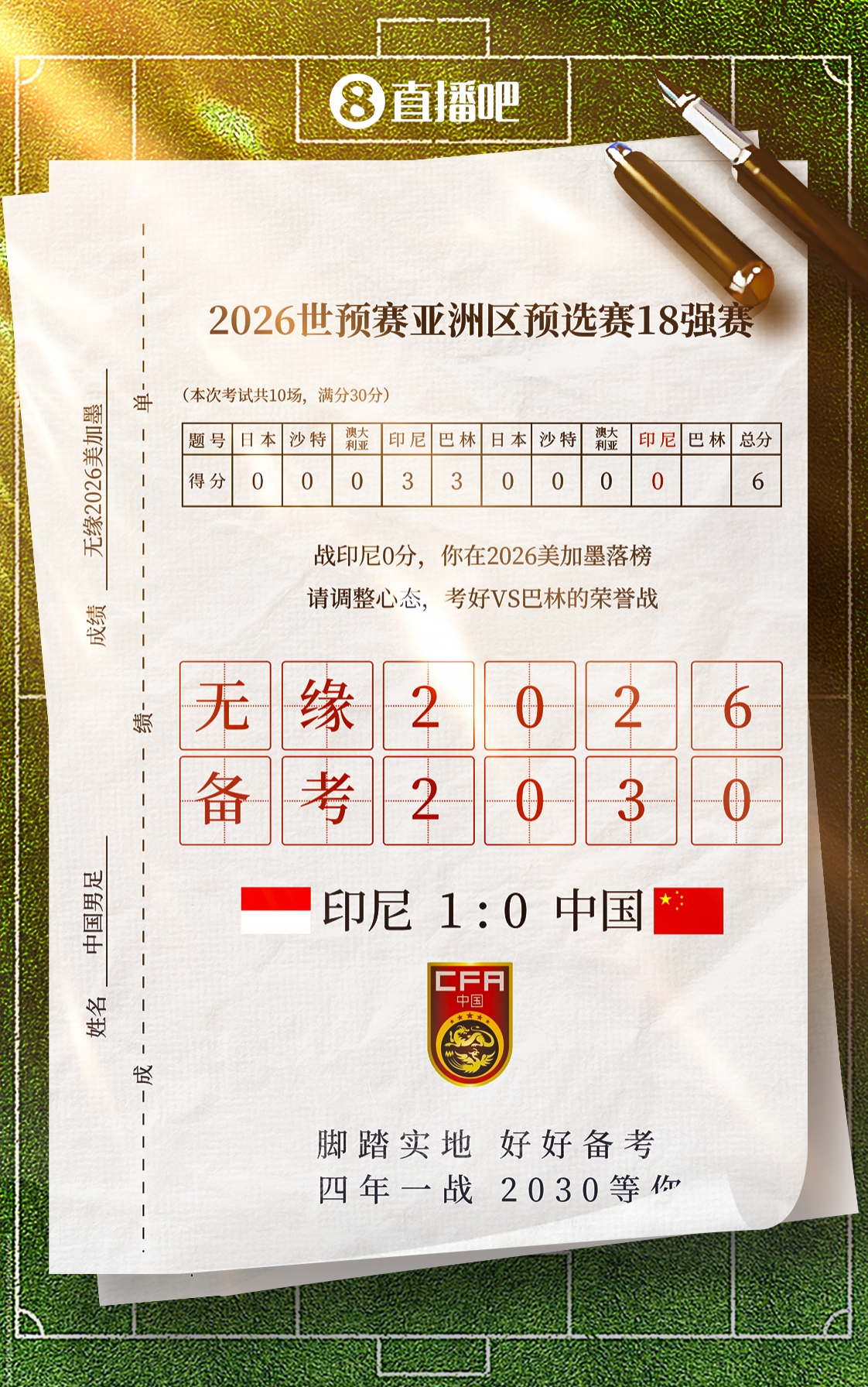 一個無聊的統(tǒng)計：中國隊(duì)是第42個備戰(zhàn)2030世界杯的球隊(duì)