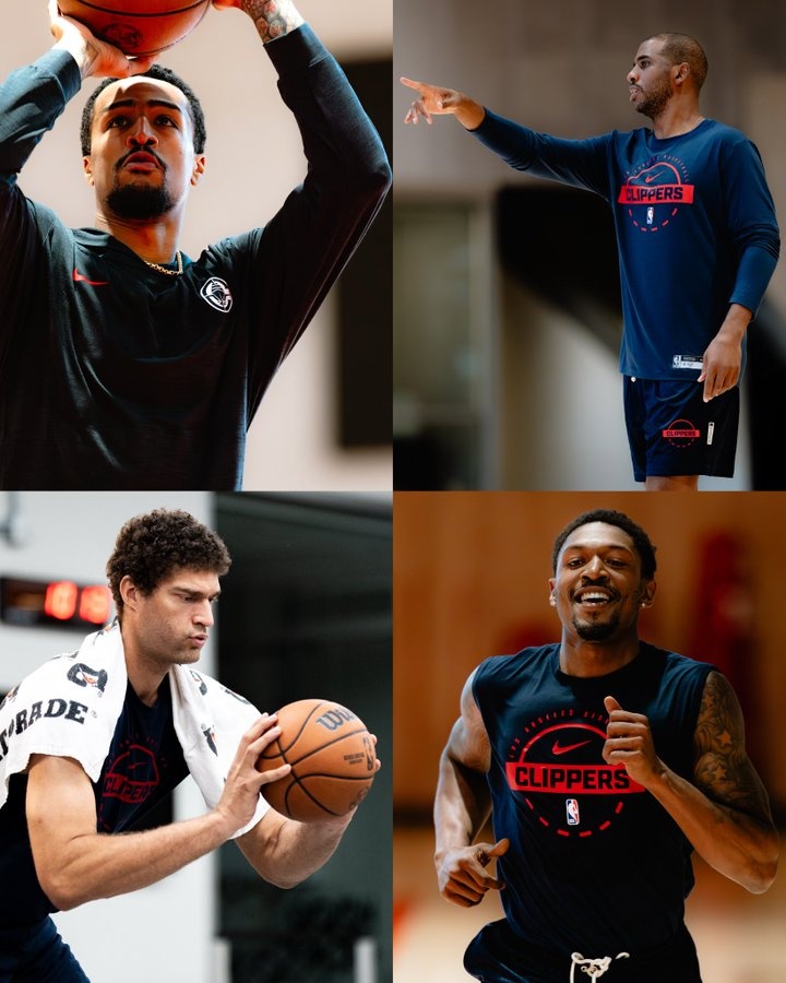 沖！快船曬訓(xùn)練照：新援保羅比爾大洛科林斯悉數(shù)亮相 哈登在列