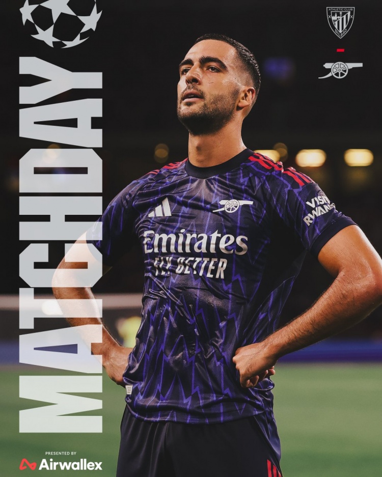 阿森納發(fā)布?xì)W冠客戰(zhàn)畢巴海報(bào)：梅里諾單人出鏡