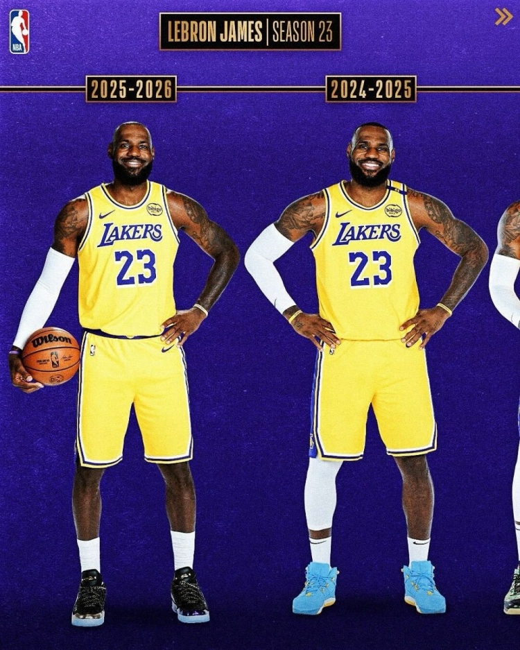 從青澀少年→四旬老漢！NBA官方曬詹姆斯23個媒體日變化