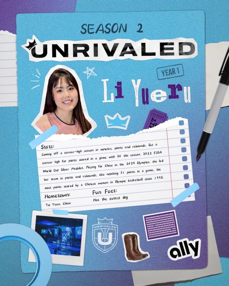 一月份開打！三人籃球聯(lián)賽Unrivaled官宣李月汝加盟！